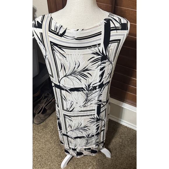 Dana Buchman Travel Anywhere Dress L Tank Slinky Sleeveless Summer Spring MIDI - Picture 4 of 7